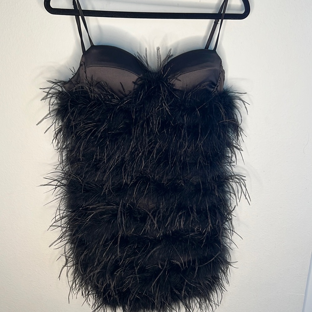 Furr Black Mini Dress